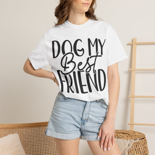 Dog My Best Friend T-shirt | Paw Print Typography Tee