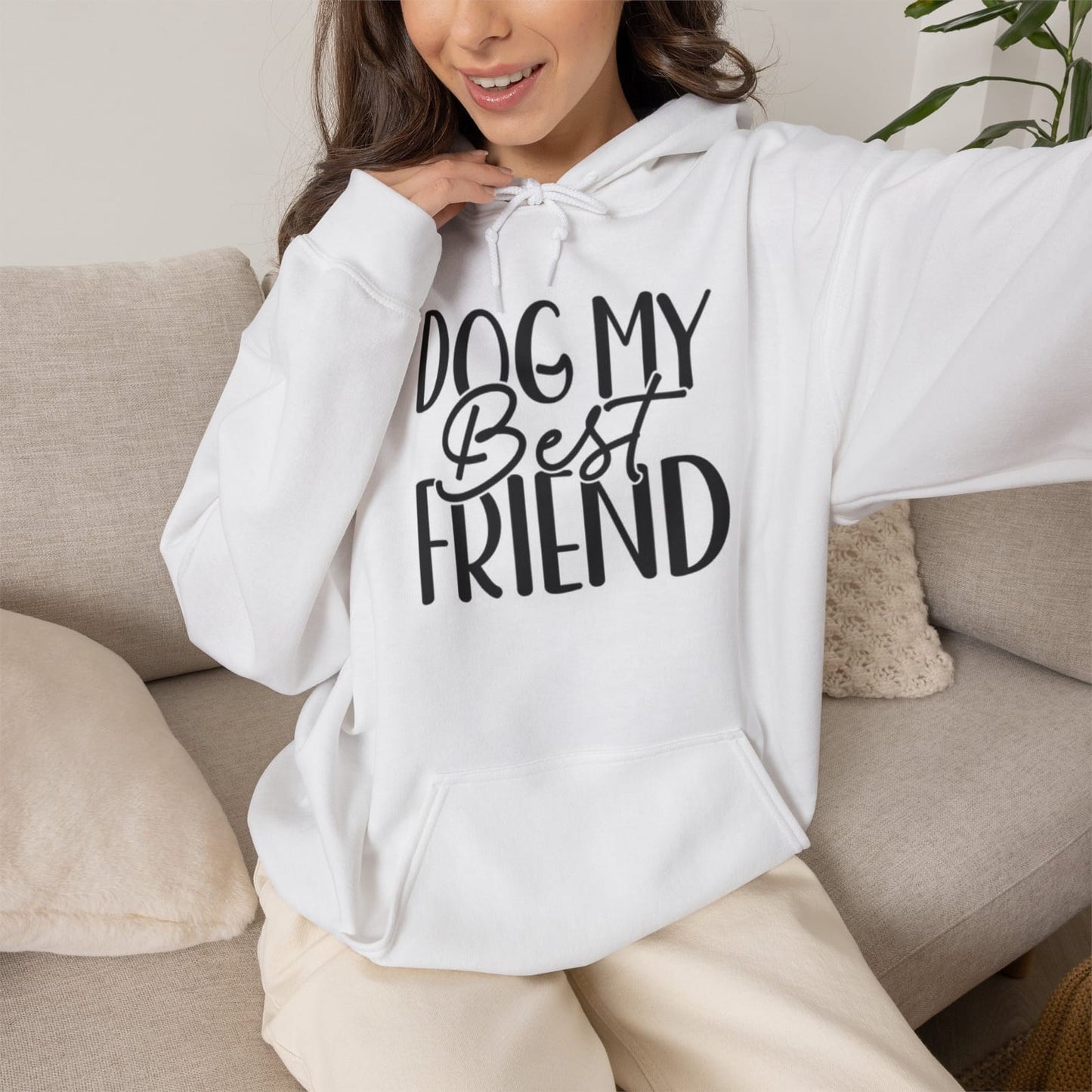 Dog My Best Friend T-shirt | Paw Print Typography Tee