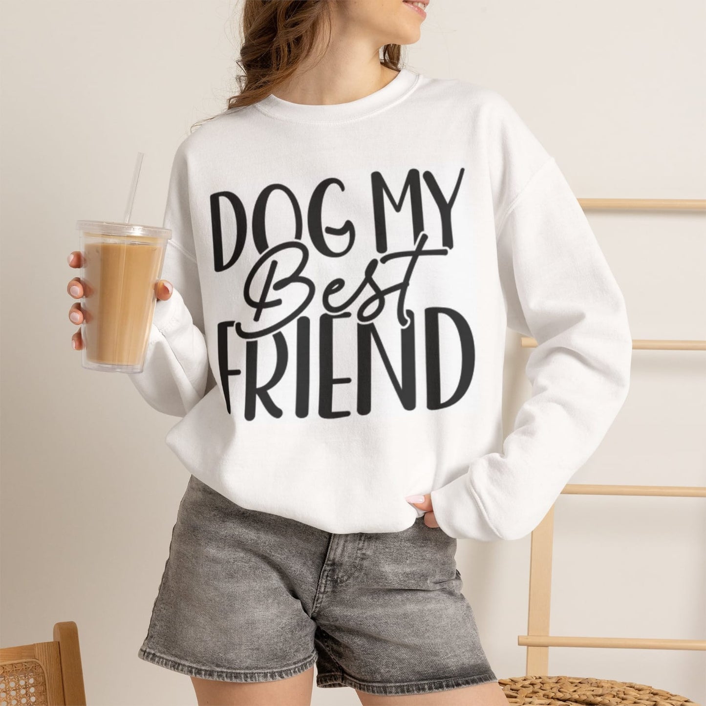 Dog My Best Friend T-shirt | Paw Print Typography Tee