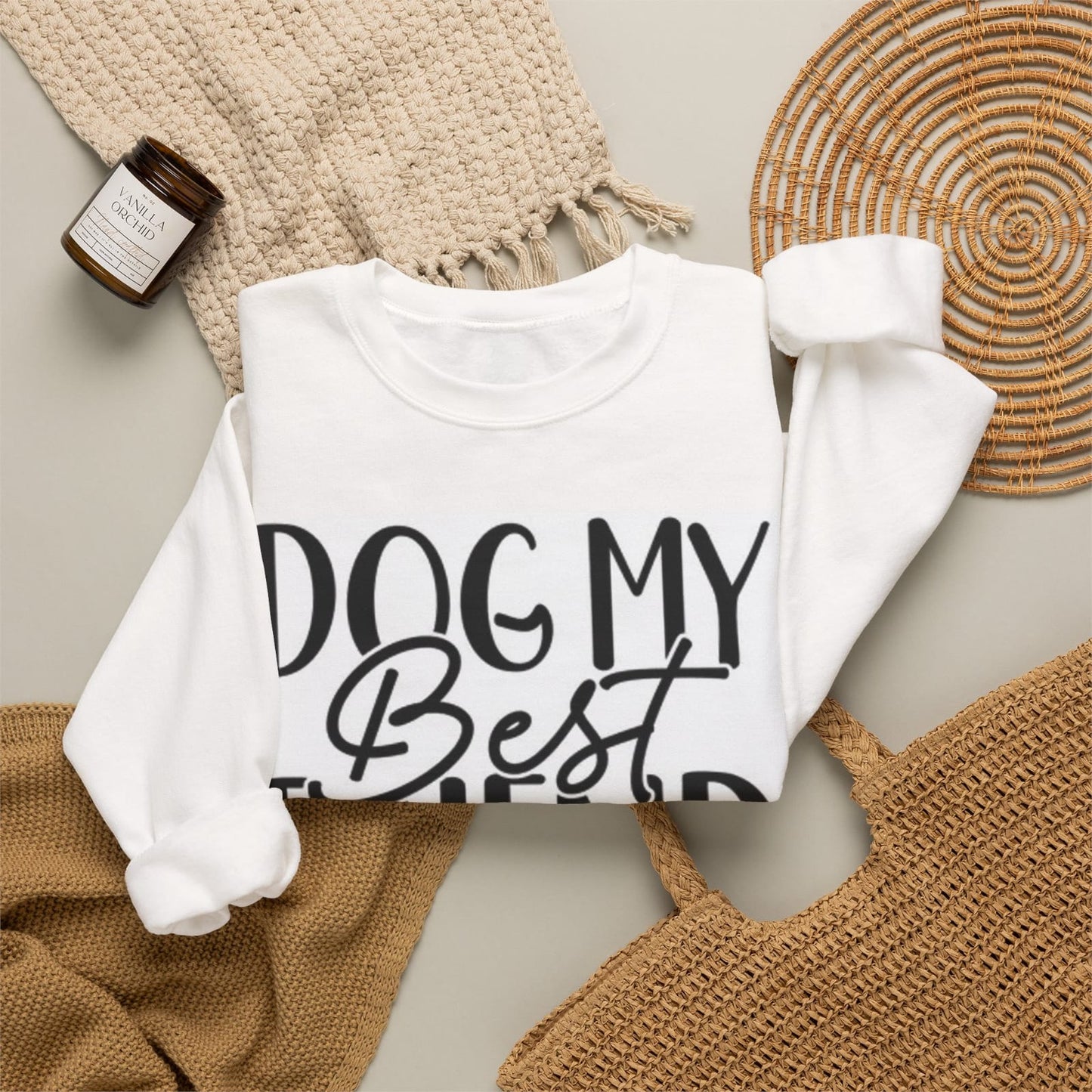 Dog My Best Friend T-shirt | Paw Print Typography Tee