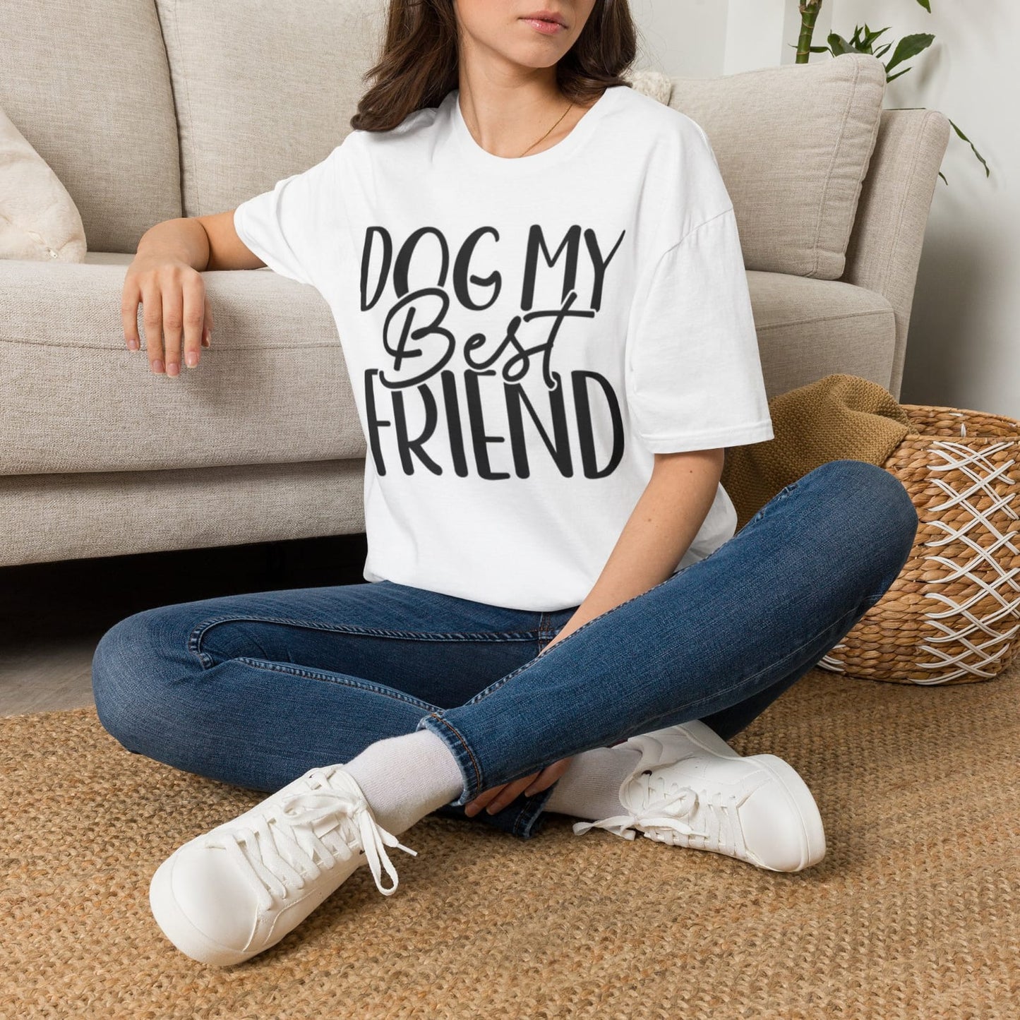 Dog My Best Friend T-shirt | Paw Print Typography Tee