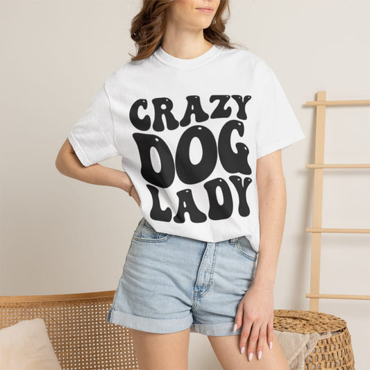 Crazy Dog Lady T-shirt | Retro Bold Lettering