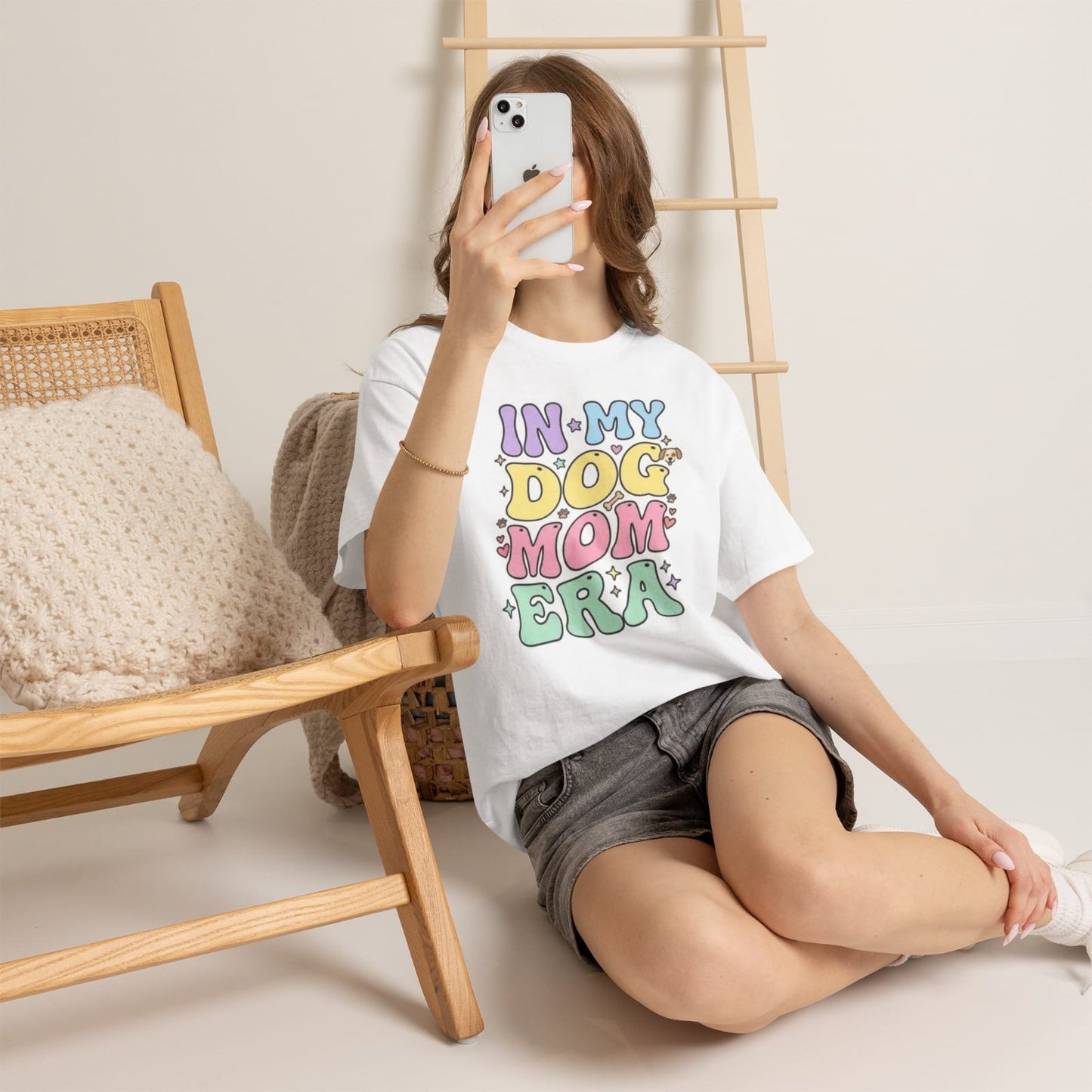 In My Dog Mom Era T-shirt | Pastel Retro Dog Mom Tee