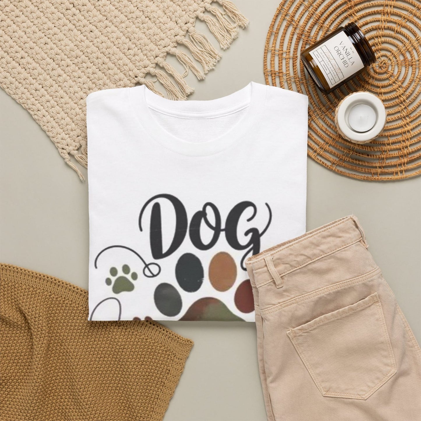 Dog Mom paw print design T-shirt | Paw Heart Graphic Tee