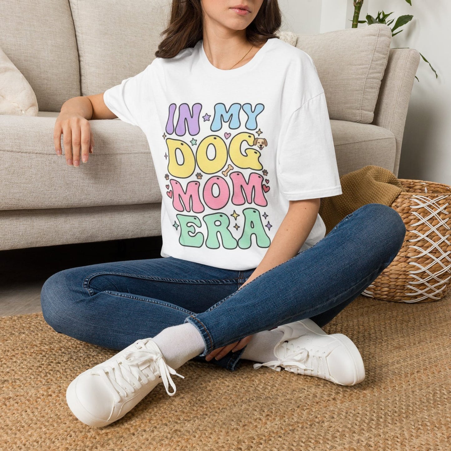 In My Dog Mom Era T-shirt | Pastel Retro Dog Mom Tee