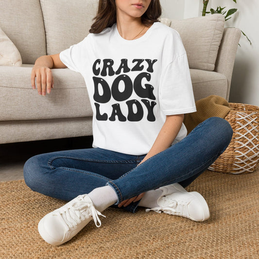 Crazy Dog Lady T-shirt | Retro Bold Lettering